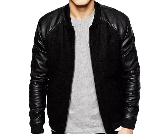 Blouson motard bombardier noir