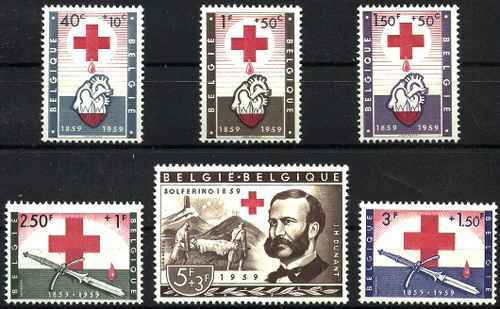 Timbres croix rouge belgique - timbres,