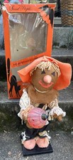 Vtg Halloween Animated Scarecrow Lit Pumpkin Works Orig Box 1988 Design Arts