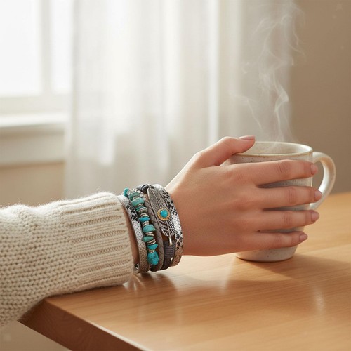 Bracelet manchette bohème