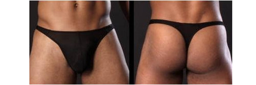 Slip string noir sexy - string, l