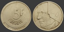 Pièce Belgique 1986 5 francs