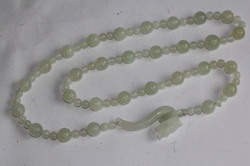 Collier perles jade - jade, dragon
