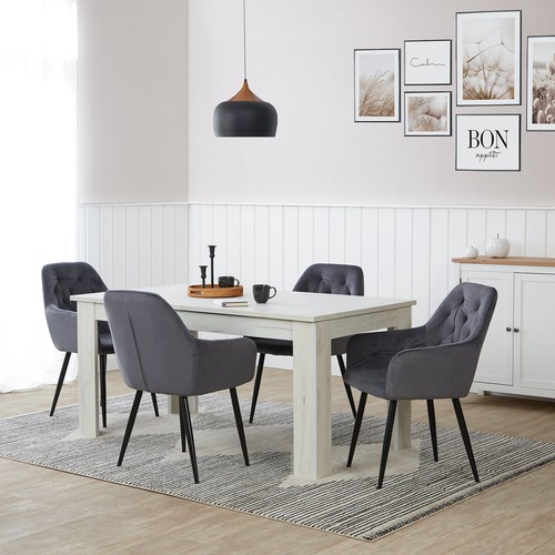 Table 160x90 bois blanc - cm,