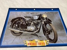 René Gillet 250 A51 1954 fiche carte moto passion collection Atlas
