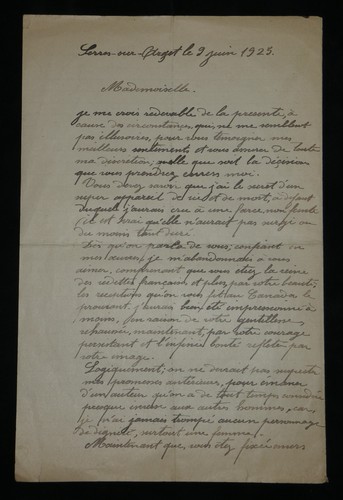 Lettre autographe signée