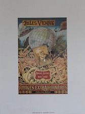 "JULES VERNE / VOYAGES EXTRAORDINAIRES (HETZEL)" Original Canvas Poster 
