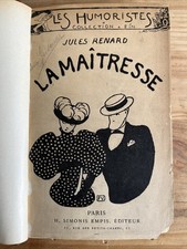 1896, Jules RENARD "La Maîtresse" ill. Félix VALLOTTON Edition originale Reliure