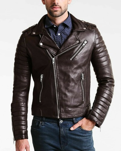 Veste moto marron foncé de - moto,
