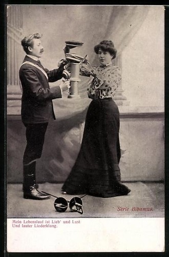 Carte postale étudiante avec