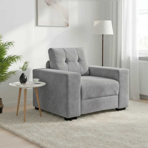 Fauteuil gris clair 100x78x80 - clair,