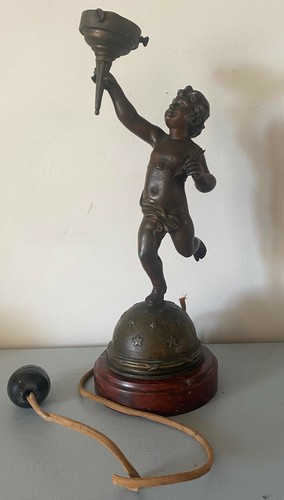 Lampe torchère ange putti - torchère,