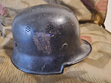 Casque acier M34 pompiers militaria police extinction emblèmes enlève Thale