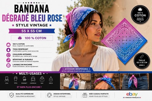 Bandana foulard dégradé - foulard,