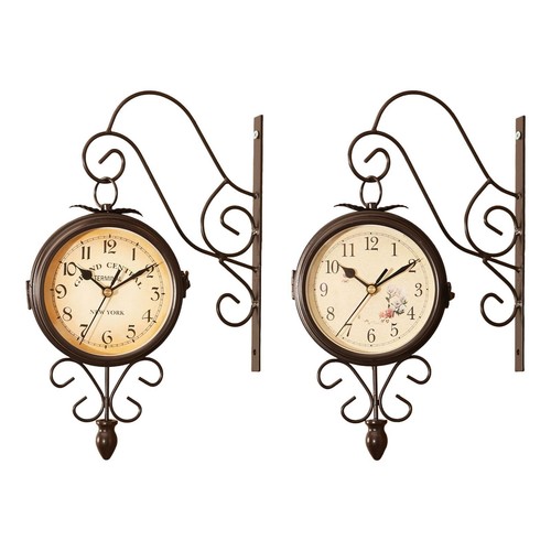 Horloge murale double face