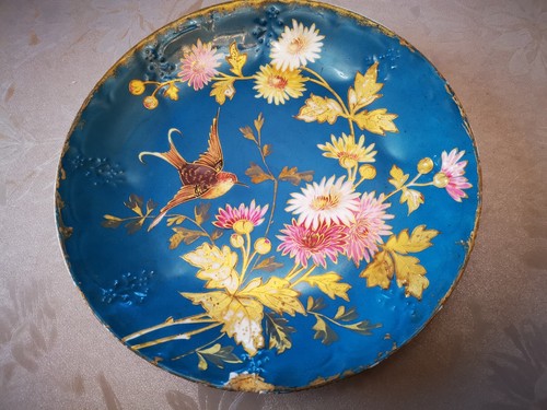 Assiette émaillée bleu xix - émaillée,