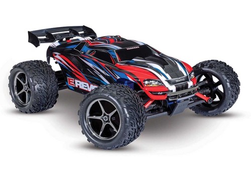 Traxxas slvr revo - slvr, rouge/bleu