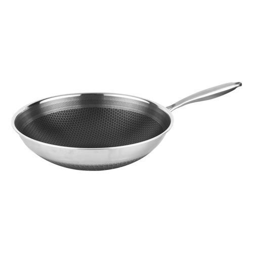 Poêle wok inox - poêle, premium