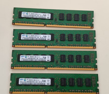 Lot 4x RAM Samsung 2GB DDR3 ECC UDIMM PC3-10600E 1333MHz - 8GB Total - SERVEUR