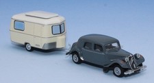 SAI 6109 Citroën Traction 11B 1952, gris bruyère avec caravane Eriba