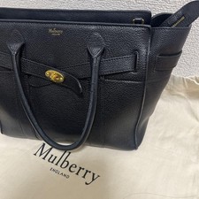 Mulberry Tote Bag Shoulder Black Leather With Dust Bag Auth From Japan RIN