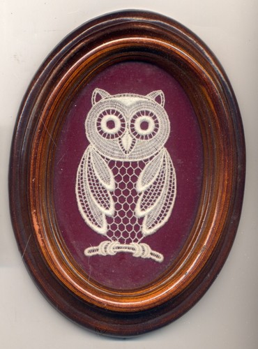 Broderie chouette dans - broderie, de