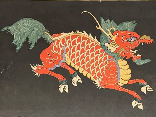 Estampe dragon chinois xixème - estampe,