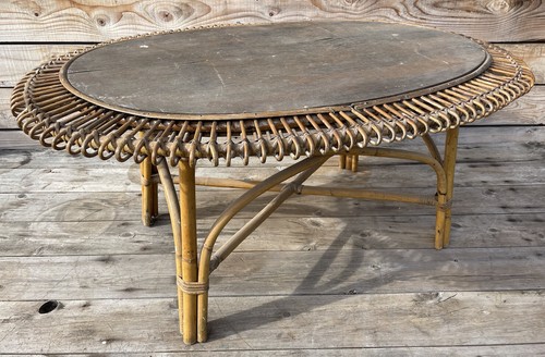 Table basse rotin - table,
