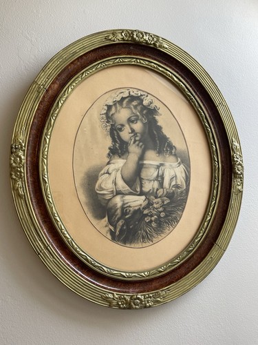 Grande lithographie ancienne - grande,