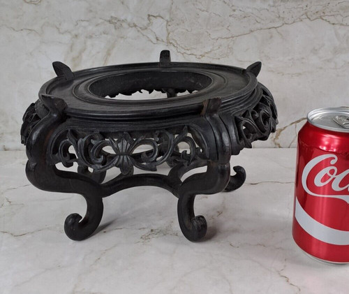 Socle chinois bois sculpté - chinois,