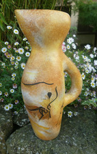 CERABEL SARLAT large ceramic pitcher painting decor Rockestre no Capron 30cm