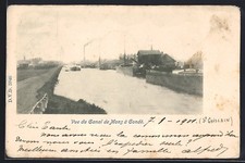 Old postcard Mons, view of the Canal from Mons to Gondé 1901 