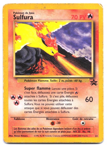 Carte pokémon sulfura - carte, 21
