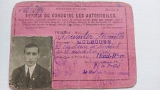 Ancien Permis de Conduire automobile début 1900 -  préfecture du Haut Rhin