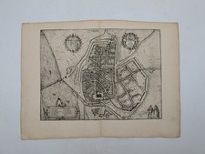 Carte ancienne - Zutphen (Pays-bas) - Braun & Hogenberg - Circa 1580
