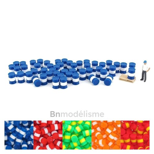 Lot barils bidons fûts - ho, 50