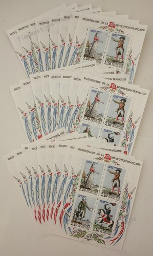 X100 timbres feuillets - timbres, en
