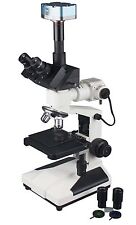 Microscope Métallographique À Lumière Réfléchie Trinoculaire Avec Caméra USB 5Mp