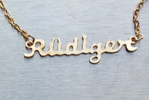 Collier prénom rüdiger or - rüdiger,