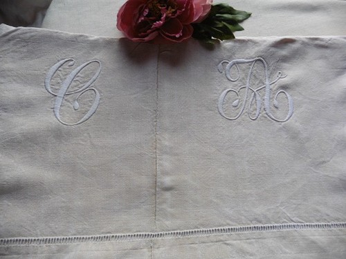 Ancien drap chanvre lin - x,