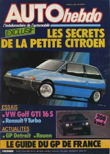 Auto hebdo 477 06 1985 - n°477, 25/06/1985