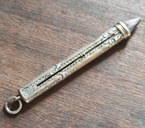 Ancien porte crayon argent - ancien,