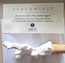 George Sellers sculpture bottle topper faux bois Arete Collection Wine stopper