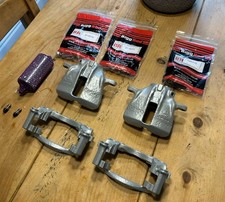 VW GOLF JETTA MK2 16V 256MM FRONT CALIPERS & CARRIERS SILVER POWDERCOATED