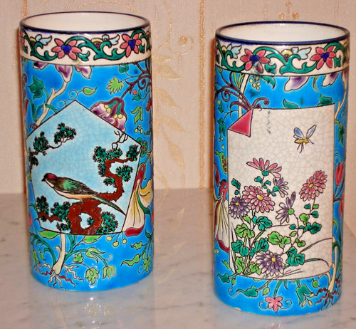 Emaux longwy vase rouleaux - de, longwy.