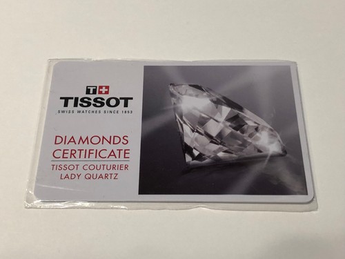 Tissot diamonds certificat - tissot,