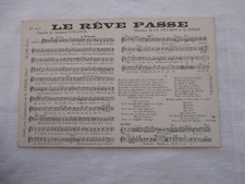 Old postcard fantasy music score le dream pass armand foucher ch helmer