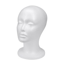  Lurrose Tête de Mannequin avec Présentoir de Modèle de Visage Féminin Support