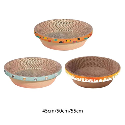Lit rond gratter pour chat - pour,