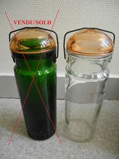 anciens bocaux fruits verre